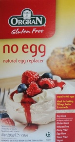Packet of egg replacer